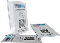 Support de Code QR pour la Table, affichage en acrylique pour les médias sociaux et les entreprises