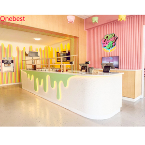 Barra de <span class=keywords><strong>Bar</strong></span> de Superficie Sólida con Diseño Moderno y Estilo Infantil, Ecológica, para Panaderías, Mostrador de Exhibición - Product Image 2