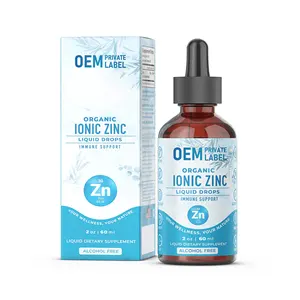 Gocce liquide di zinco ionico OEM per adulti e bambini-cervello e tiroide e supporto immunitario integratore di zinco magnesio gocce liquide di zinco