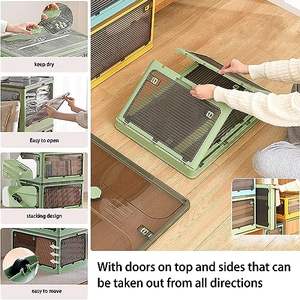 <span class=keywords><strong>Moda</strong></span> Design moderno scatola portaoggetti in plastica trasparente guardaroba vestiti trapunta giocattoli per bambini scatola di immagazzinaggio libri snack - Product Image 3
