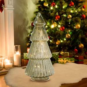 Árbol de cristal Luces LED Decoraciones navideñas Artículo de regalo Adornos para árboles de Navidad Decoración para el hogar - Product Image 1