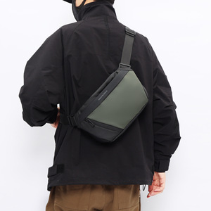 Color Blocking Large Capacity Men's Chest Crossbody Sling <b>Bags</b> Waterproof Designer Anti-Theft Features Zipper Soft for Business - Product Image 6