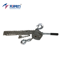 Treuil manuel à levier Tianze Electric Power P750 0.75T en alliage d'aluminium anodisé, tendeur à câble à cliquet, pince de traction