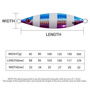 Esca Artificiale Luminosa in Metallo 60g-200g per Pesca in Mare di Marlin, Persico, Pesce Gatto e Luccio - Product Image 5