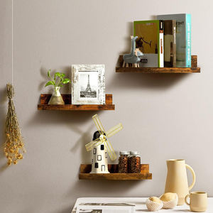 Juego de 5 estantes flotantes para el hogar para decoración de pared, almacenamiento, estantes de madera montados en la pared para dormitorio - Product Image 5