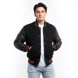 Veste universitaire en satin 100 % polyester, vestes universitaires personnalisées, veste de baseball pour hommes - Product Image 1