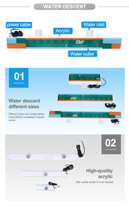 Fontaine murale décorative déversoir ac12v éclairage <span class=keywords><strong>LED</strong></span> <span class=keywords><strong>cascade</strong></span> de descente de <span class=keywords><strong>piscine</strong></span> artificielle - Product Image 4