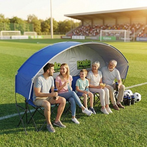 Hete Aanbieding: Teambank met Afdak, Snelle Opbouw, Draagbare Opvouwbare Voetbal Zitbank, 6 Zitplaatsen voor Sport, Kamperen en Buitenactiviteiten - Product Image 6