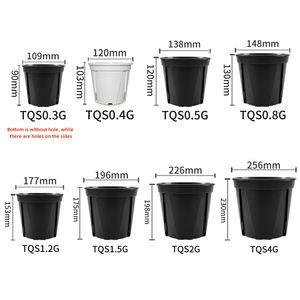 Macetas Modernas y Elegantes para Jardín Vertical, en Blanco y Negro, de 1, 3, 5 y <span class=keywords><strong>7</strong></span> Galones, de PP Ligero y Duradero, con Drenaje Interior/Exterior - Product Image 6