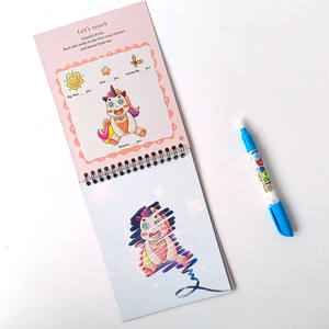 Libro di acqua magica del fumetto del libro di pittura dei bambini di stampa all'ingrosso con il libro di disegno della penna - Product Image 3