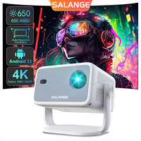 2025 Smart 1080P Portable Android Système Wifi Mini 4k Vidéo Montage Au Plafond AI bluetooth Projecteur À Domicile avec Manuel D'utilisation