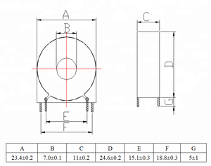Zentar Mini hiện tại biến áp với 7mm lỗ chính xác hiện tại biến áp pct701 - Product Image 4