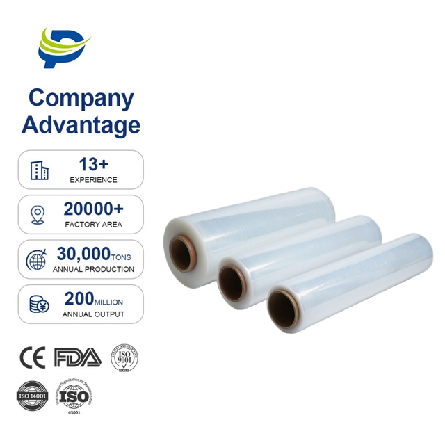 Pangda Packing Film Polyethylene Tubular Clear Stretch Film Wrapping LLDPE Shrink Wrap Plastic Plastic Film in Rolls