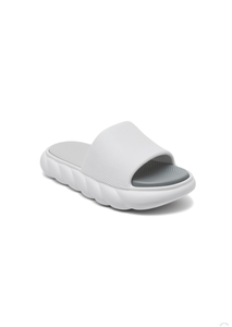 Sandales EVA pour femmes, style nuage, à bout ouvert, ultra douces, antidérapantes, pantoufles de bain, taille 29, noir uni, toutes saisons - Product Image 1