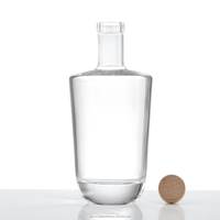 Bouteille de spiritueux en verre noir mat de 200 ml en forme d'animal, avec bouchon en liège, pour vin, vodka, whisky, brandy, gin, rhum, tequila