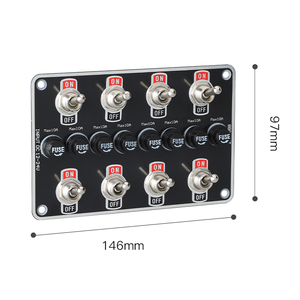 Wholesale Boat Yacht 12V Toggle <strong>Switch</strong> <strong>Panel</strong> Fuse 10A IP65 ABS Interior Kits for <strong>Campervan</strong> - Product Image 5