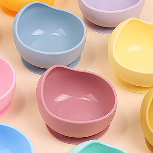 Conjunto de utensílios de mesa para mamadeira de bebês, tigela de silicone para alimentação de bebês, conjunto sem BPA - Product Image 1