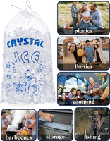 Sacs en plastique pour glace Tusen en gros, personnalisables, 1/2/3/5 kg, 3/5/8/10/20 lb, avec cordon de serrage