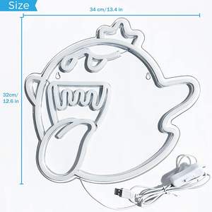 Enseigne en acrylique lumineuse <span class=keywords><strong>Mario</strong></span> néon pour la décoration de la salle de jeux, accessoire lumineux pour jeux, cadeau pour la décoration de la chambre des garçons - Product Image 2