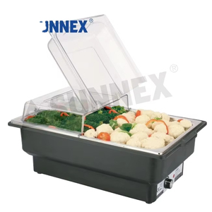 Sunnex 9L Acero inoxidable platos de frotamiento Hot Pot Sets Buffet Calentadores de comida para Hotel Restaurante - Product Image 1