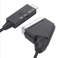 Convertisseur SCART vers HDMI certifié CE/RoHS 1080p RGB vers HDM1 PAL/NTSC Plug&Play en vrac pour PS2/PS3/Xbox/Wii/DVD