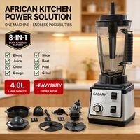 Elektrische zware blender met 8 functies, multifunctionele smoothie-, sapcentrifuge-, mixer-, grinder- en voedselverwerker voor huishoudelijk gebruik, 4L kan, 5+