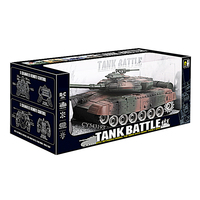 Tanque RC de 2,4 GHz, tanque de batalla del ejército, juguetes militares con luces, uso interior/exterior, incluye baterías, tanque de Control remoto para niños
