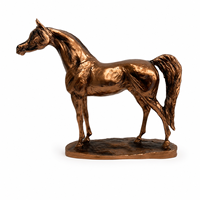 Trophée Weivista en résine, sculpture artisanale de cheval arabe en argent, récompense décorative pour compétition équestre