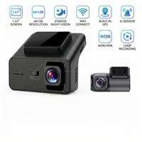 Caméra embarquée 4K avec capteur Sony IMX415 avant et caméra arrière double objectif 2K, GPS intégré, WiFi 5G, puce Novatek 96670, vente en gros OEM/ODM