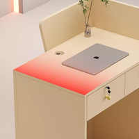 Bureau d'accueil moderne et simple en bois jaune pour hôtels/restaurants/bars/écoles/hôpitaux, personnalisable avec logo sur mesure
