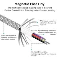 Offre Spéciale Bio Magnetic Usb Cable Type-C Magnet Charger Cord Fast Charging Magnetic Usb Cable Magnetic Coil Usb Cable