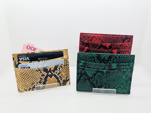 Logo personalizzato stampa pitone titolare della carta RFID dell'unità di elaborazione titolari di carta di cuoio per gli uomini o le donne - Product Image 6