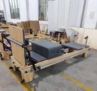 Équipement de Pilates Reformer en érable pour studio commercial, domicile, fitness et yoga, avec système sans rail