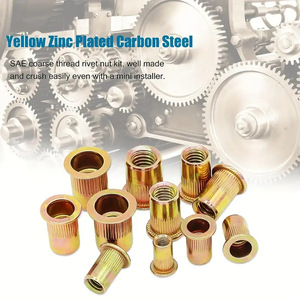 Baiguluo Rivet Nut Set M3 M4 M5 M6 M8 M10 Zinc Plated Carbon Steel Knurled Head Self Tapping 160pcs Box - Product Image 4
