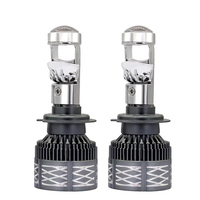 Ampoules de phare de voiture à lentille de projecteur LED A81 H4 12V H4 H7 Jaune Blanc Clignotant Anti-brouillard Vélo RGB Télécommande 9005 Stroboscope