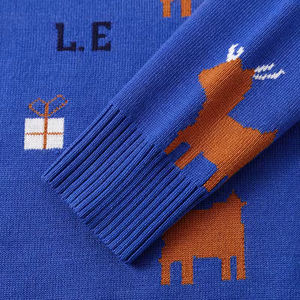 Pull en tricot pour enfant à col semi-montant, pull-over pour garçon et pull de Noël en tricot pour enfant - Product Image 5