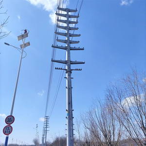 Poste Eléctrico para Línea de Transmisión de 11KV, Forma Poligonal HDG, Tubo de Acero Q420B/Q355B/Q235B, Certificado ISO9001, 50 Años de Vida Útil - Product Image 1