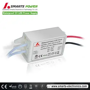 Driver de alimentação dc 24v, 10w e 12w, conversor de fonte de alimentação à prova d' água ip67, ac 90-250v