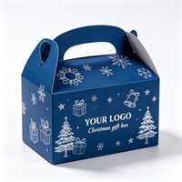 Boîte cadeau de Noël avec logo personnalisé, assortiment de boîtes à bonbons mignonnes avec Père Noël et bonhomme de neige pour les fêtes de fin d'année, emballage alimentaire