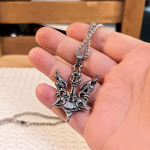 Collar de acero inoxidable con colgante de calavera para hombre, joyería de fiesta, accesorio de moda - Product Image 3