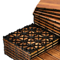 Planches de terrasse en bois de pin carbonisé massif, résistantes à l'humidité, antidérapantes, autoportantes, 30 mm, pour balcon et terrasse
