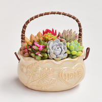 Pots de plantation créatifs modernes en céramique émaillée, écologiques et durables, pour plantes succulentes, avec trou de drainage pour une utilisation en intérieur