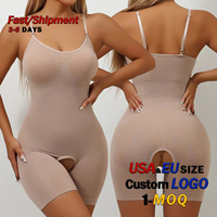 Alltäglicher Figurformer für Damen: Kurzbeiniger Bodysuit mit hoher Taille, offenem Schritt und Po-Lifting-Effekt – Großhandel in Schwarz, Pink und verschiedenen Unifarben – Unterwäsche