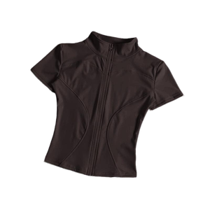 Women's Summer Fitness Zipper <b>Jacket</b> for Sports Training Quick-Drying Breathable Sunscreen T-shirt <b>Yoga</b> Clothes for Running - Product Image 5