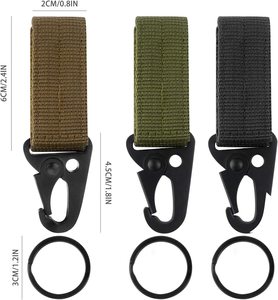 رخالة تكتيكية حلقة مفتاح حارس مفتاح حزام نايلون سلسلة مفاتيح رخدة ربط حزام مشبك مشبك لحقائب الأحزمة - Product Image 2