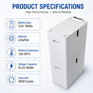 Batterie 48V à décharge rapide 1C, pack de stockage 51.2V 100Ah pour onduleur hors réseau, approvisionnement direct usine - Product Image 2