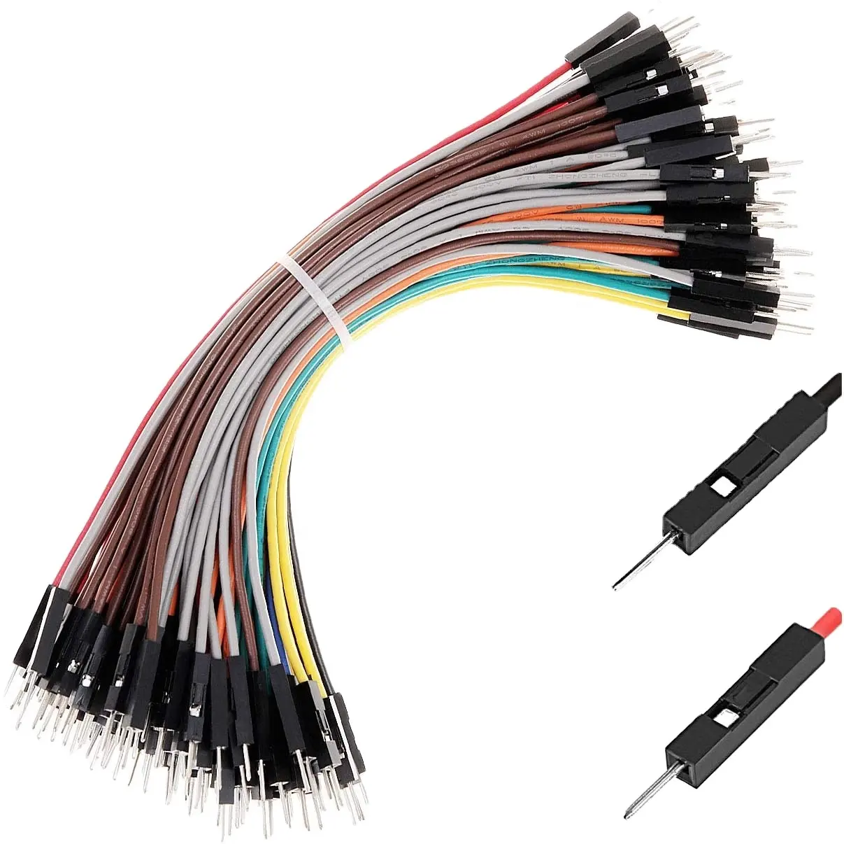Breadboard Jumper Wires 22AWG Male To Male Red And Black Jumpers For Ardiun