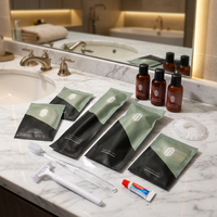 Fournitures hôtelières en gros certifiées CE, kits d'accueil personnalisés pour hôtels, brosses à dents, articles de toilette portables pour chambres d'hôtel