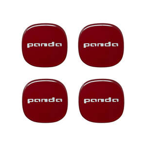 Copriruota con Logo rosso riflettente 3D per Fiat Panda con diametro 52mm finitura lucida decorazione auto 4 pezzi Roll porte per auto finestre - Product Image 1
