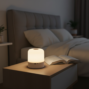 Lampe de nuit portable moderne à télécommande RGB, 1200 mAh, avec capteur tactile intelligent, intensité réglable, émission blanc chaud pour chambre à coucher - Product Image 2